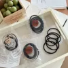 5-piece set ~ High-elasticity practical rubber bands that won't damage hair, hair ties that are basic and versatile for girls, telephone lines, hair bands, hair accessories Application Scenario